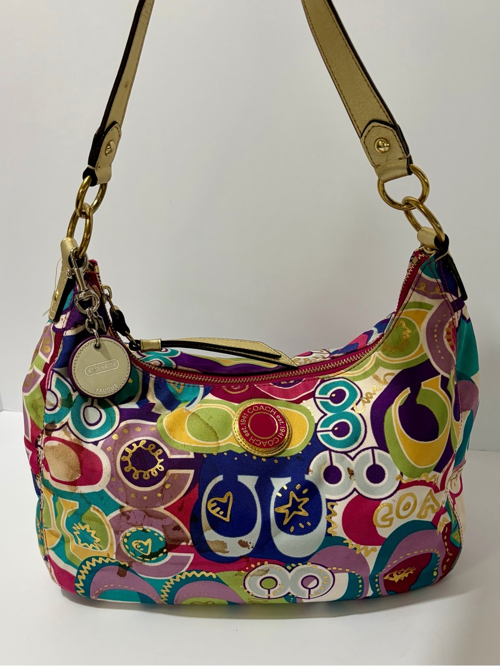 Coach Poppy Pop C Signature One Shoulder Bag